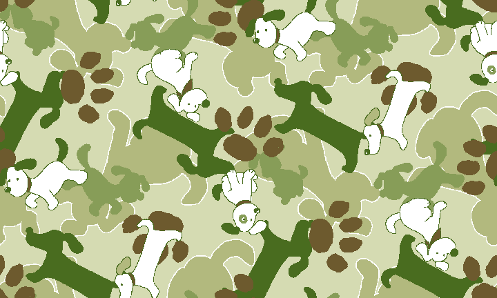 Camouflage militaire et chiens image