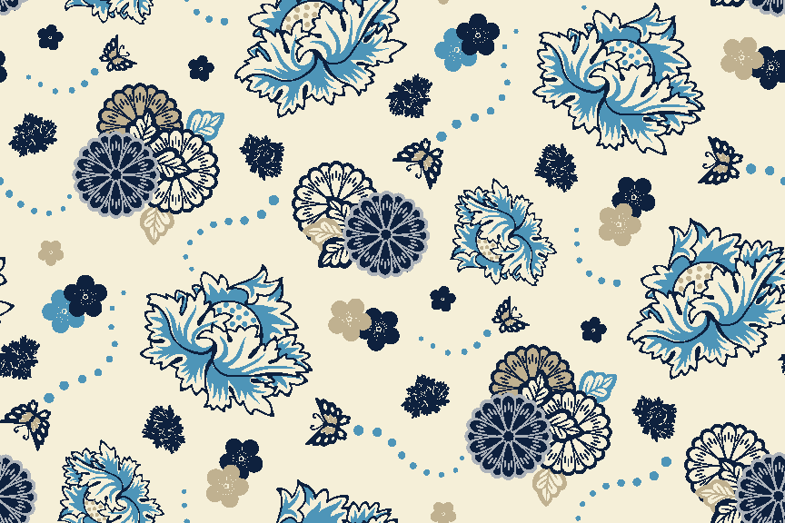 Oriental flowers wallpaper