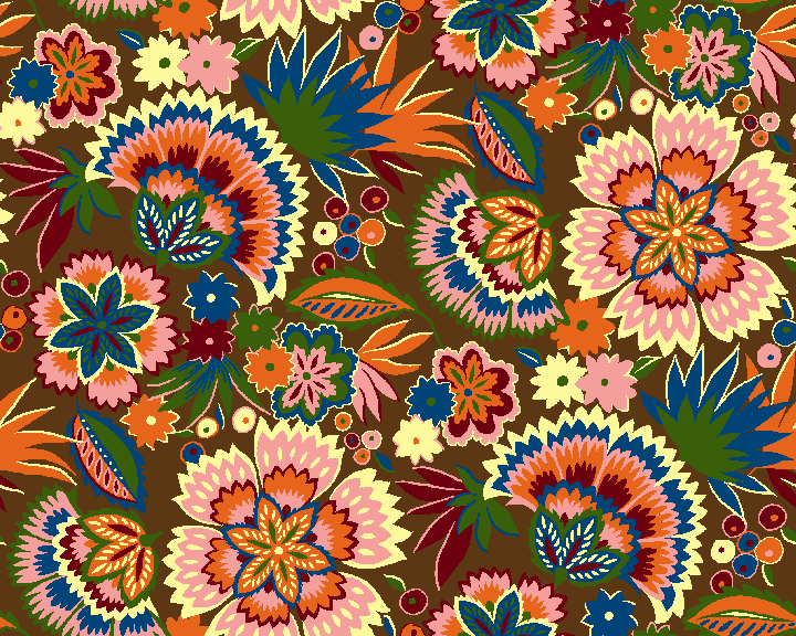 Oriental flowers wallpaper