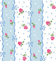 09-(バラ)薔薇・リボン＆ストライプの壁紙