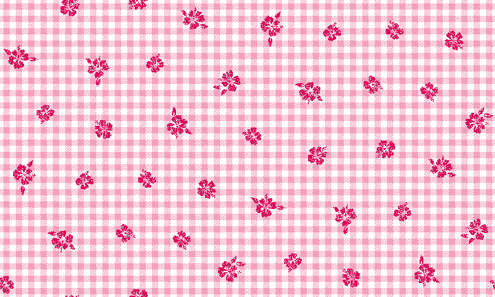 Hibiscus on Gingham check clip art