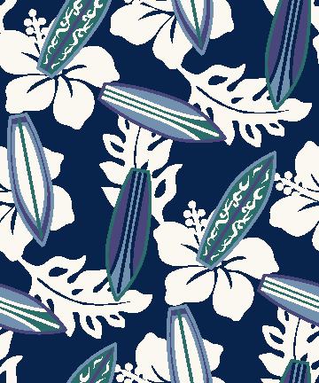 Hibiscus and Surfboards wallpaper