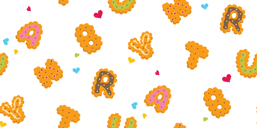 Alphabet cookies wallpaper