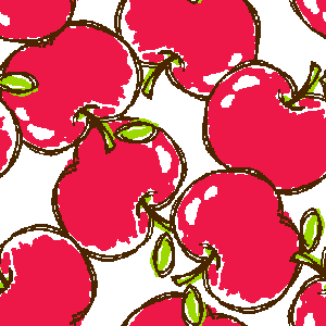 Freehand drawing apples clip art