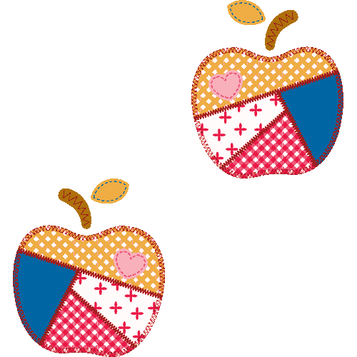 りんごのアップリケの壁紙