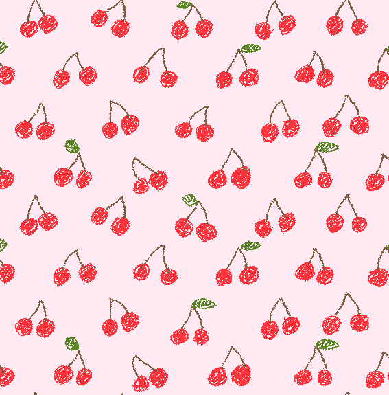 Crayon drawing cherry wallpaper