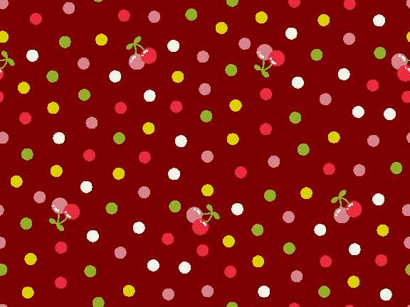 Cherry and polka dots image