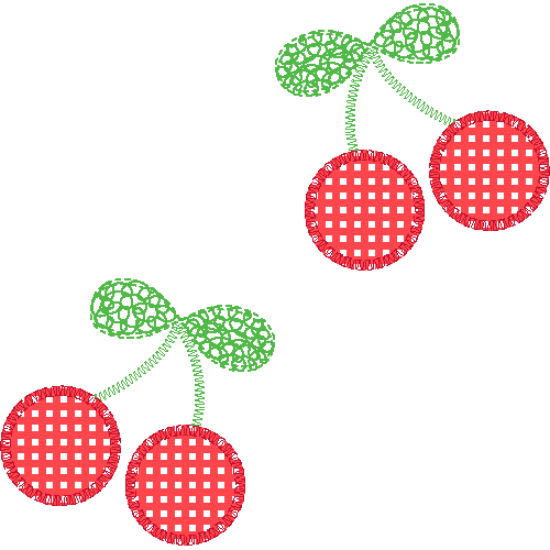 Cherry appliques wallpaper