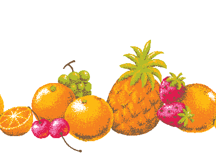 Ananas, fraise, cerise, muscat et orange image