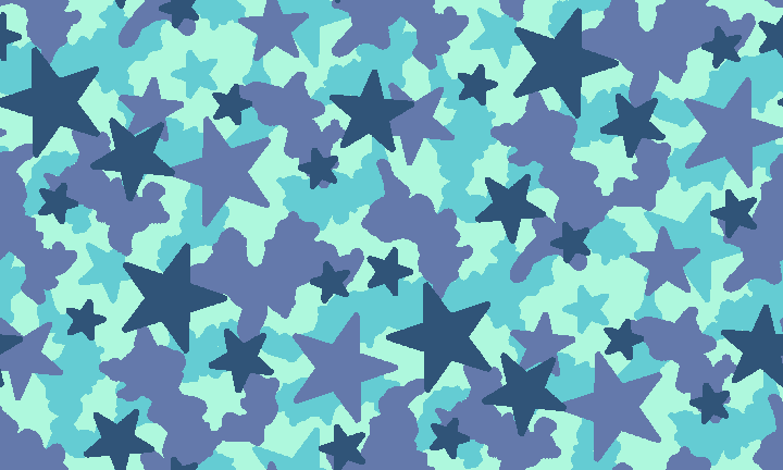 Camouflage patterns with stars clip art