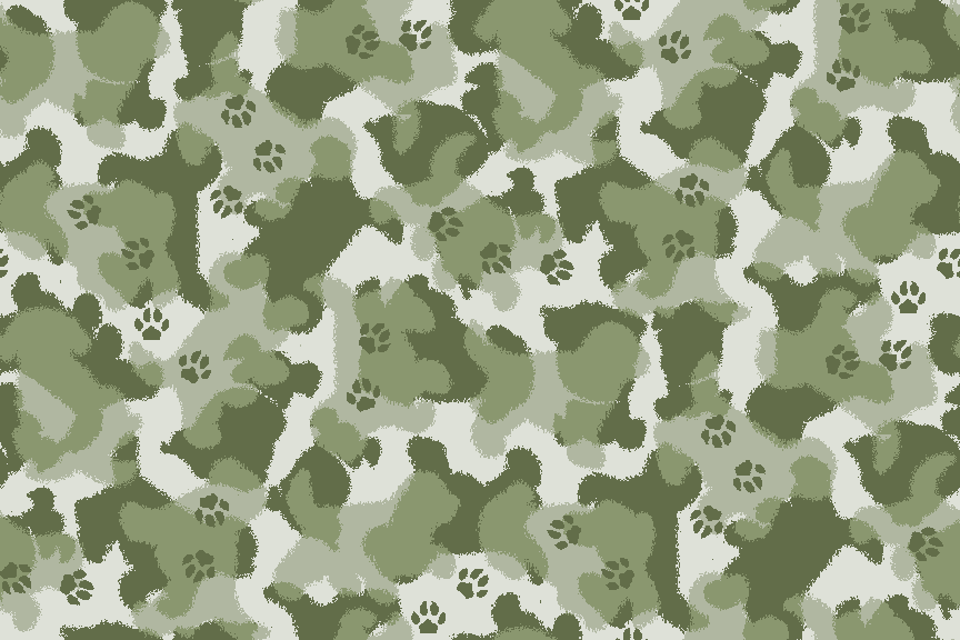 Dog-shaped camouflage patterns wallpaper