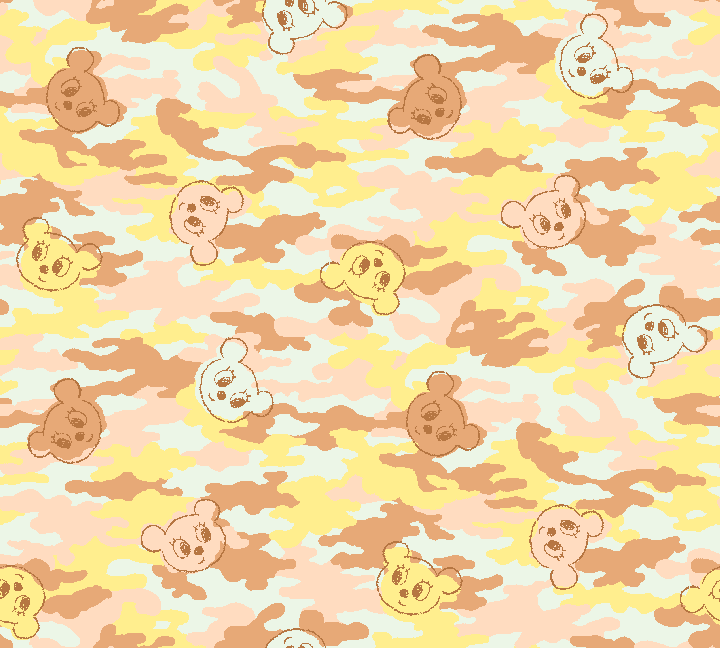 Camouflage pattern with Bear picture