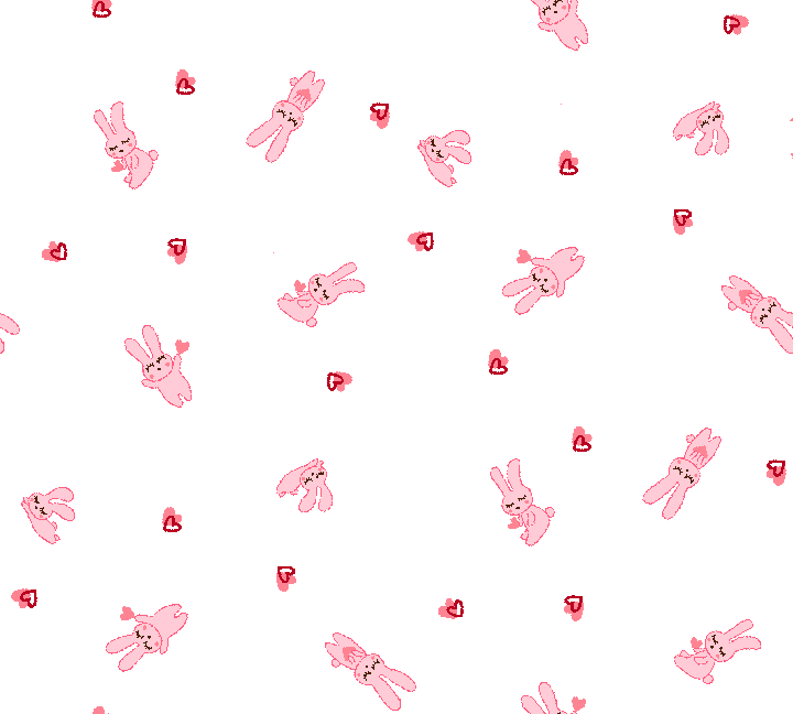 Rabbits and Hearts wallpaper