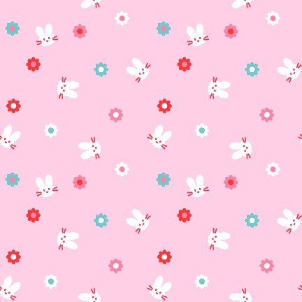 Rabbits and Flowers wallpaper
