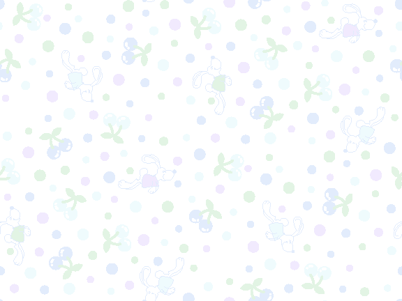 Rabbits, cherries and polka dots graphic