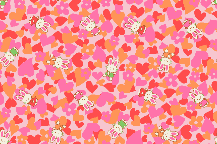 Hearts and Hares wallpaper