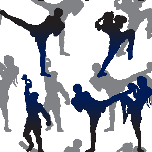 Kick boxing clip art