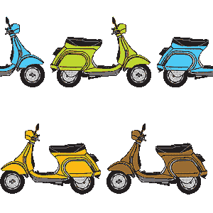 Scooters clip art