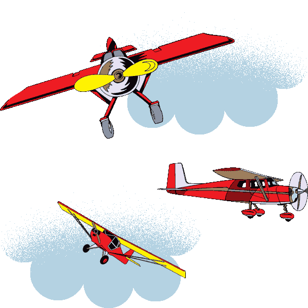 Light aircrafts clip art